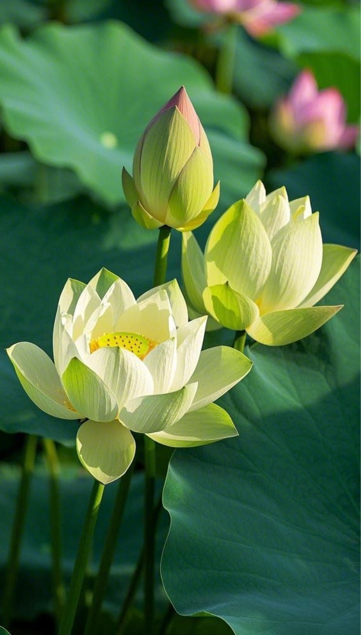 Hình nền hoa sen nở đẹp lung linh