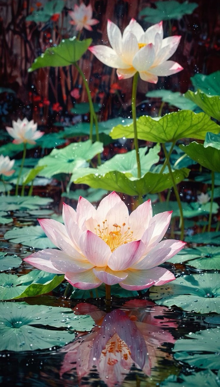 Hình hoa sen nghệ thuật