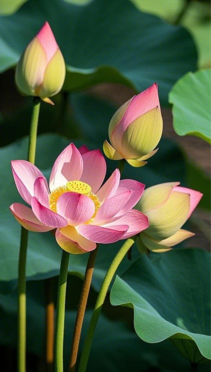 Ảnh hoa sen đẹp màu hồng