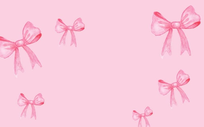 Ảnh nền màu hồng nhiều nơ cho máy tính