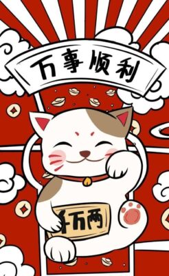 hình nền mèo thần tài