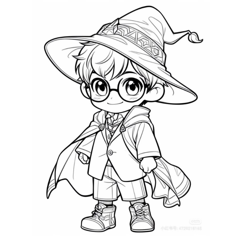 Tranh tô màu anime cute cho bé