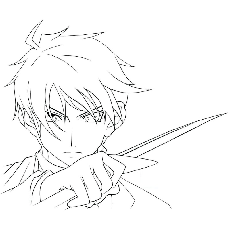 In hình tô màu anime cực chất