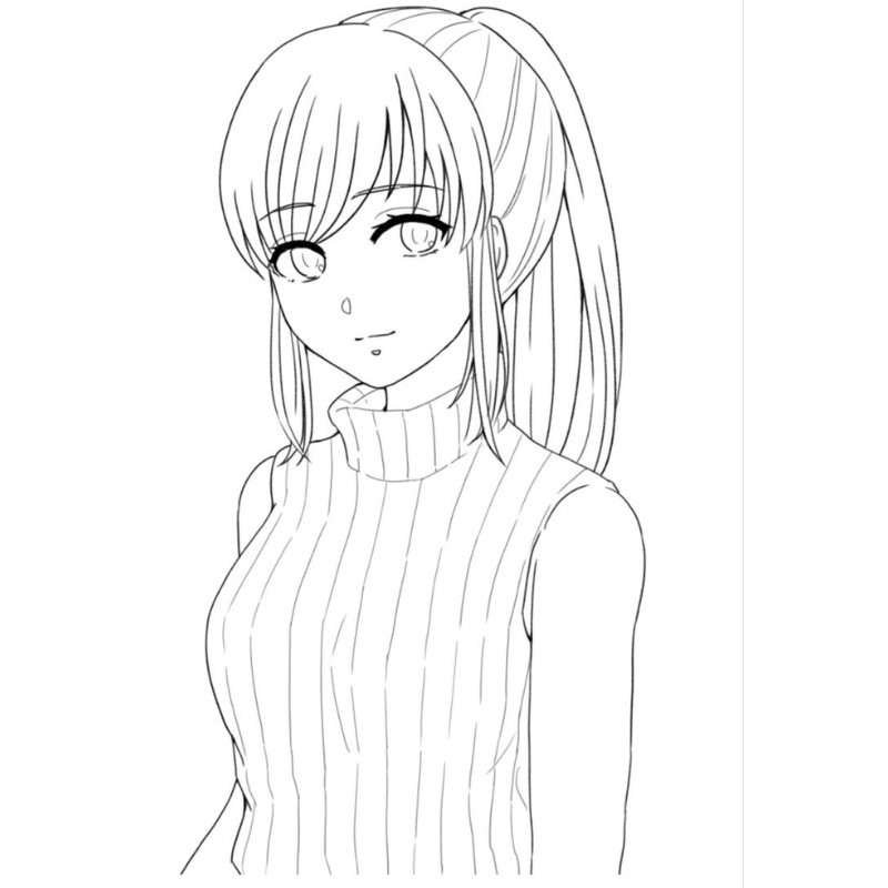 In hình tô màu anime