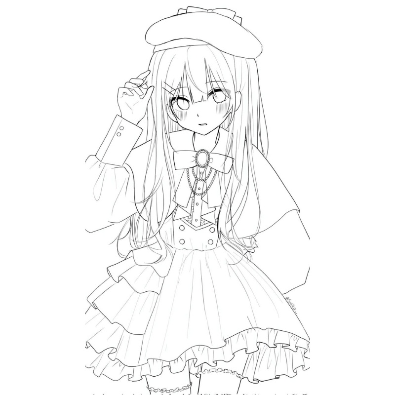 Tranh tô màu anime ngầu