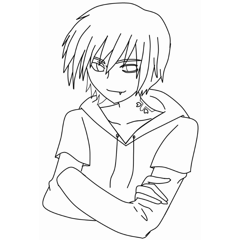 In hình tô màu anime