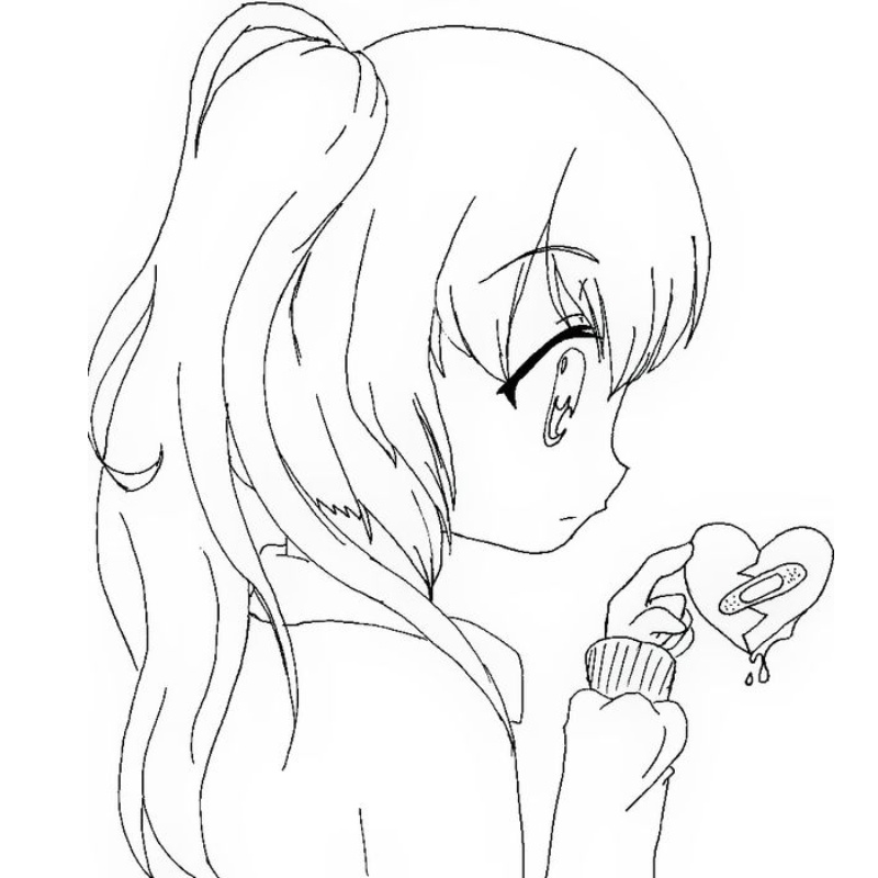 Hình tô màu anime cho bé