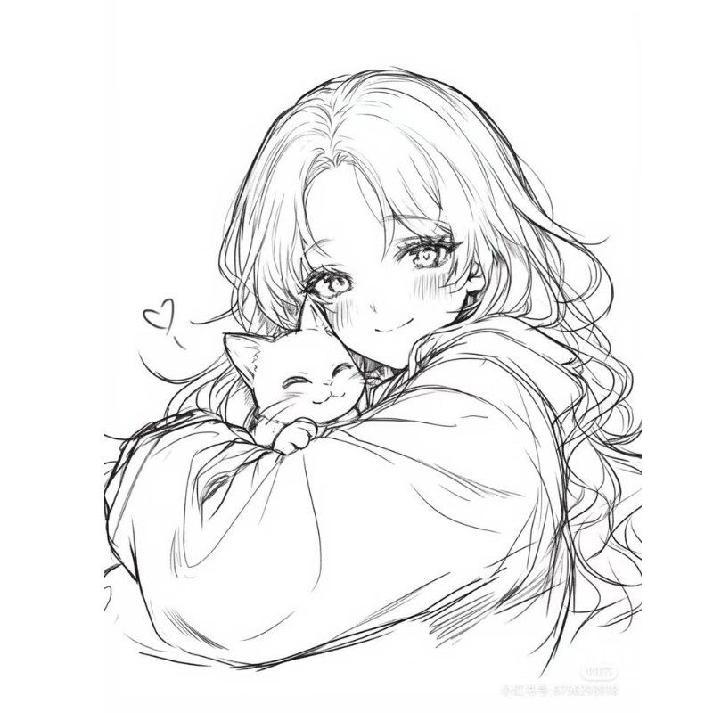 In hình tô màu anime