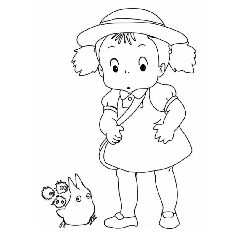 In hình tô màu anime