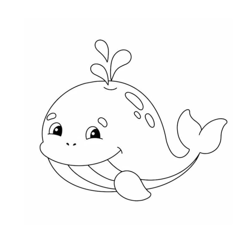 Tô màu con cá dễ thương
