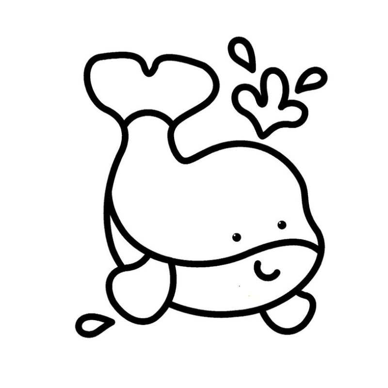 Tô màu con cá heo hoạt hình