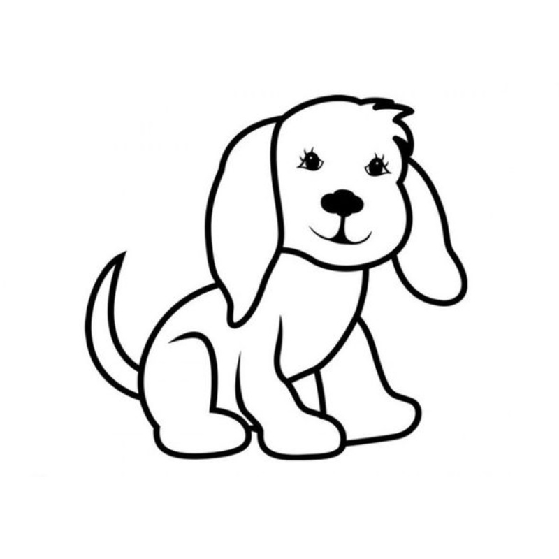 Tô màu con chó cute