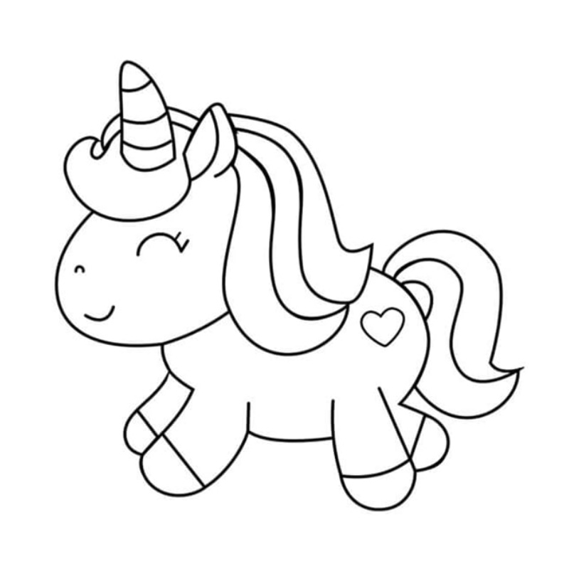 Tranh tô màu con ngựa đáng yêu 