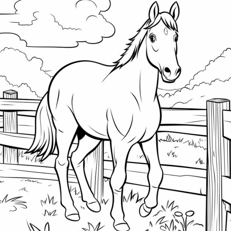 Tô màu con ngựa