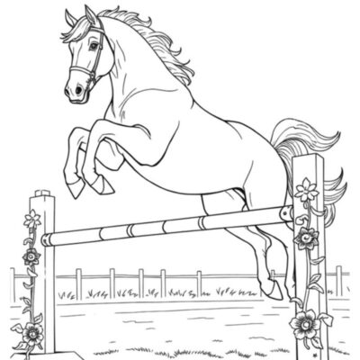 tranh tô màu con ngựa
