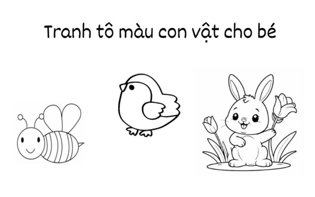 tranh tô màu con vật