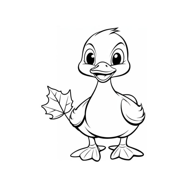 Tranh tô màu con vịt