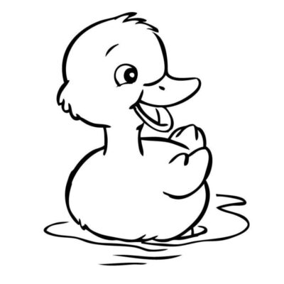 tranh tô màu con vịt