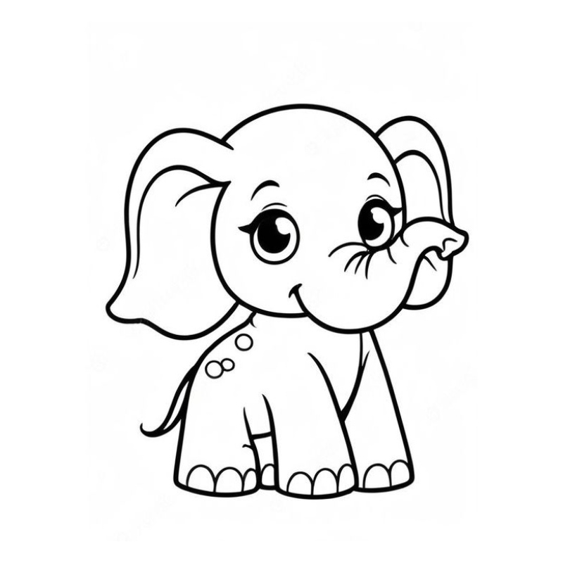 Hình con voi dễ thương