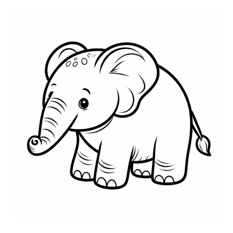 Tô màu con voi đẹp